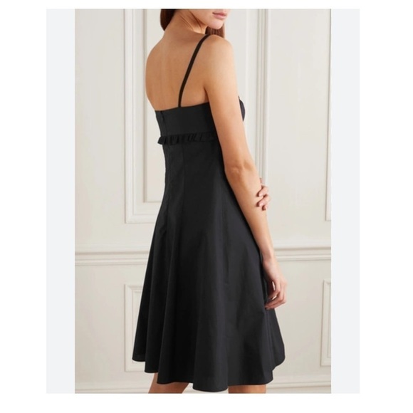 Brock Collection lace trimmed stretch cotton dress in black size 12 - Picture 2 of 11